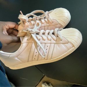 Custom Salmon Pink Shelltoe Adidas